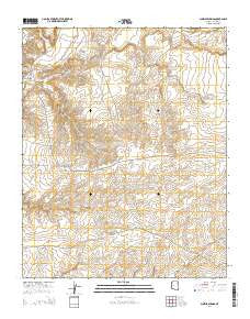 Sunrise Springs Arizona Current topographic map, 1:24000 scale, 7.5 X 7.5 Minute, Year 2014