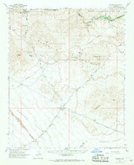 Swansea Arizona Historical topographic map, 1:62500 scale, 15 X 15 Minute, Year 1966