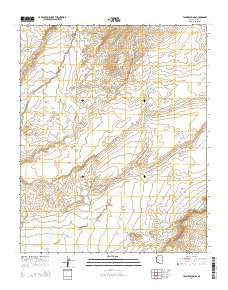 Tanner Springs Arizona Current topographic map, 1:24000 scale, 7.5 X 7.5 Minute, Year 2014