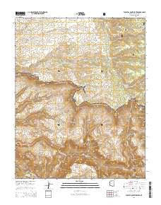 Tapeats Amphitheater Arizona Current topographic map, 1:24000 scale, 7.5 X 7.5 Minute, Year 2014