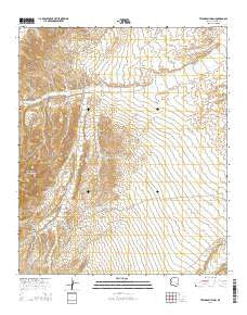 Telegraph Wash Arizona Current topographic map, 1:24000 scale, 7.5 X 7.5 Minute, Year 2014