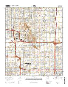 Tempe Arizona Current topographic map, 1:24000 scale, 7.5 X 7.5 Minute, Year 2014