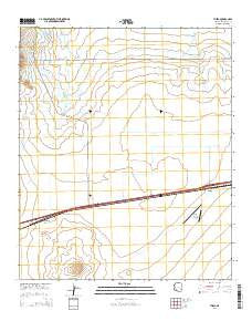Theba Arizona Current topographic map, 1:24000 scale, 7.5 X 7.5 Minute, Year 2014