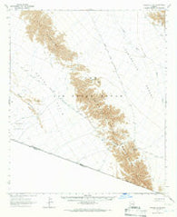 Tinajas Altas Arizona Historical topographic map, 1:62500 scale, 15 X 15 Minute, Year 1965