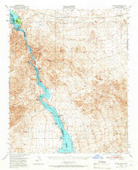 Topock Arizona Historical topographic map, 1:62500 scale, 15 X 15 Minute, Year 1950
