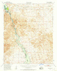 Topock Arizona Historical topographic map, 1:62500 scale, 15 X 15 Minute, Year 1950
