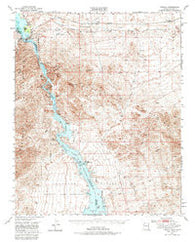 Topock Arizona Historical topographic map, 1:62500 scale, 15 X 15 Minute, Year 1950