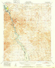 Topock Arizona Historical topographic map, 1:62500 scale, 15 X 15 Minute, Year 1951