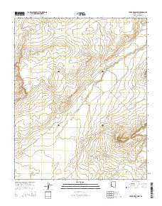 Tovar Mesa West Arizona Current topographic map, 1:24000 scale, 7.5 X 7.5 Minute, Year 2014