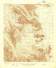 Trigo Peaks Arizona Historical topographic map, 1:48000 scale, 15 X 15 Minute, Year 1934