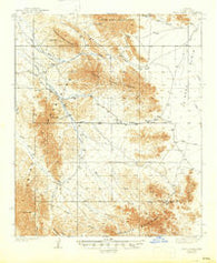 Trigo Peaks Arizona Historical topographic map, 1:62500 scale, 15 X 15 Minute, Year 1939