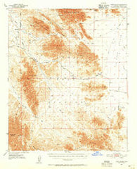 Trigo Peaks Arizona Historical topographic map, 1:62500 scale, 15 X 15 Minute, Year 1954