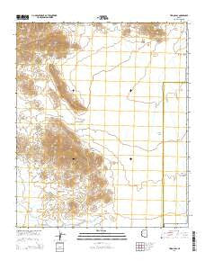 Trigo Pass Arizona Current topographic map, 1:24000 scale, 7.5 X 7.5 Minute, Year 2014