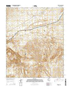 Truxton Arizona Current topographic map, 1:24000 scale, 7.5 X 7.5 Minute, Year 2014