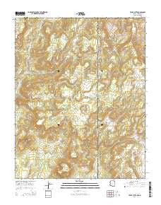Tsaile Butte Arizona Current topographic map, 1:24000 scale, 7.5 X 7.5 Minute, Year 2014