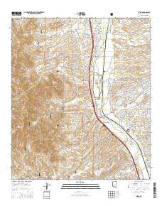 Tubac Arizona Current topographic map, 1:24000 scale, 7.5 X 7.5 Minute, Year 2014