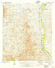 Tubac Arizona Historical topographic map, 1:62500 scale, 15 X 15 Minute, Year 1939