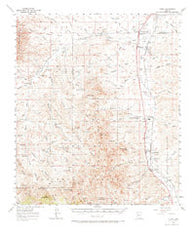 Tubac Arizona Historical topographic map, 1:62500 scale, 15 X 15 Minute, Year 1957