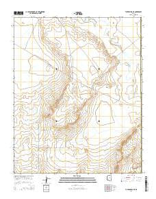 Tucker Mesa NE Arizona Current topographic map, 1:24000 scale, 7.5 X 7.5 Minute, Year 2014