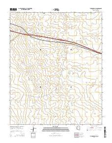 Tucker Mesa SW Arizona Current topographic map, 1:24000 scale, 7.5 X 7.5 Minute, Year 2014
