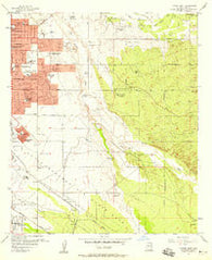 Tucson East Arizona Historical topographic map, 1:24000 scale, 7.5 X 7.5 Minute, Year 1957
