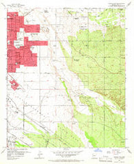 Tucson East Arizona Historical topographic map, 1:24000 scale, 7.5 X 7.5 Minute, Year 1957