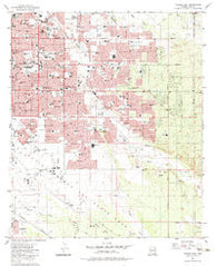 Tucson East Arizona Historical topographic map, 1:24000 scale, 7.5 X 7.5 Minute, Year 1983