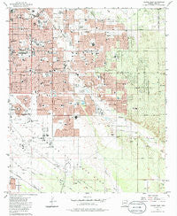 Tucson East Arizona Historical topographic map, 1:24000 scale, 7.5 X 7.5 Minute, Year 1983