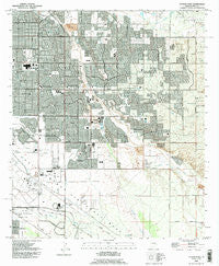 Tucson East Arizona Historical topographic map, 1:24000 scale, 7.5 X 7.5 Minute, Year 1992