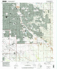 Tucson East Arizona Historical topographic map, 1:24000 scale, 7.5 X 7.5 Minute, Year 1996