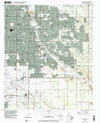 Tucson East Arizona Historical topographic map, 1:24000 scale, 7.5 X 7.5 Minute, Year 1996