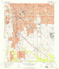 Tucson Arizona Historical topographic map, 1:24000 scale, 7.5 X 7.5 Minute, Year 1957