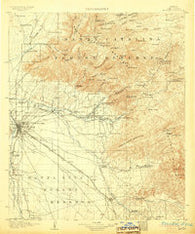 Tucson Arizona Historical topographic map, 1:125000 scale, 30 X 30 Minute, Year 1905