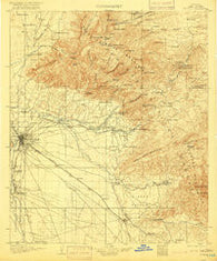 Tucson Arizona Historical topographic map, 1:125000 scale, 30 X 30 Minute, Year 1905