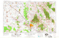 Tucson Arizona Historical topographic map, 1:250000 scale, 1 X 2 Degree, Year 1956