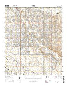 Tucson East Arizona Current topographic map, 1:24000 scale, 7.5 X 7.5 Minute, Year 2014