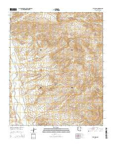 Tule Wash Arizona Current topographic map, 1:24000 scale, 7.5 X 7.5 Minute, Year 2014