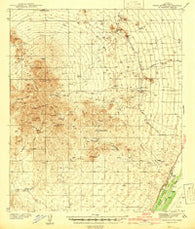 Twin Buttes Arizona Historical topographic map, 1:62500 scale, 15 X 15 Minute, Year 1939