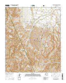 Two Bar Mountain Arizona Current topographic map, 1:24000 scale, 7.5 X 7.5 Minute, Year 2014