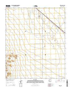Utting Arizona Current topographic map, 1:24000 scale, 7.5 X 7.5 Minute, Year 2014