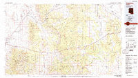 Valentine Arizona Historical topographic map, 1:100000 scale, 30 X 60 Minute, Year 1984
