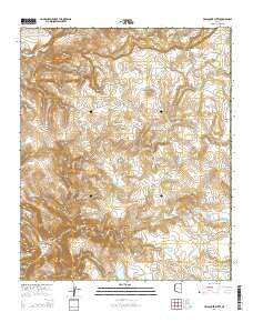 Velasquez Butte Arizona Current topographic map, 1:24000 scale, 7.5 X 7.5 Minute, Year 2014