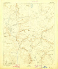 Verde Arizona Historical topographic map, 1:250000 scale, 1 X 1 Degree, Year 1887