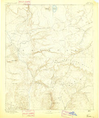 Verde Arizona Historical topographic map, 1:250000 scale, 1 X 1 Degree, Year 1892