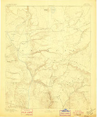 Verde Arizona Historical topographic map, 1:250000 scale, 1 X 1 Degree, Year 1892