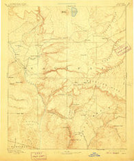Verde Arizona Historical topographic map, 1:250000 scale, 1 X 1 Degree, Year 1892