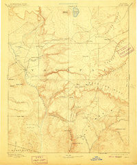 Verde Arizona Historical topographic map, 1:250000 scale, 1 X 1 Degree, Year 1892