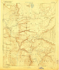 Verde Arizona Historical topographic map, 1:250000 scale, 1 X 1 Degree, Year 1892
