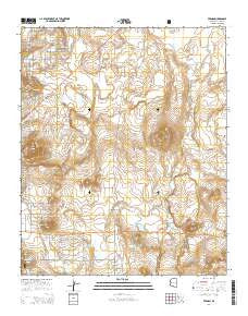 Vernon Arizona Current topographic map, 1:24000 scale, 7.5 X 7.5 Minute, Year 2014