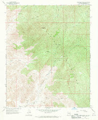 Wabayuma Peak Arizona Historical topographic map, 1:24000 scale, 7.5 X 7.5 Minute, Year 1967